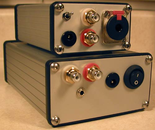 Meta42 pig back on the PPA headphone amplifier, rear view.