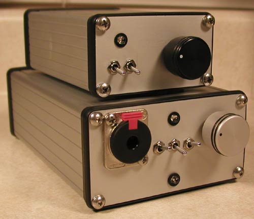 Meta42 pig back on the PPA headphone amplifier, front view.