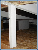 The over garage storage area.